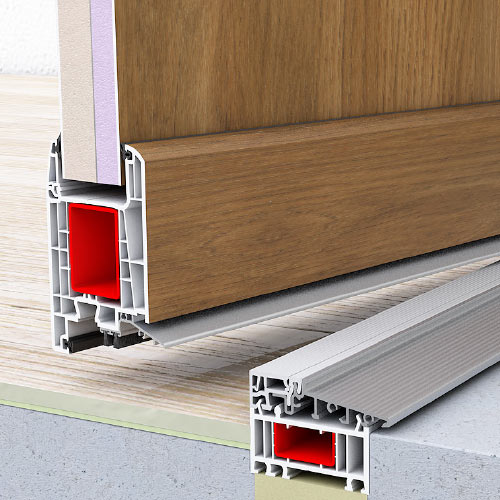 Aluminiumschwelle-mit-thermischer-Trennung